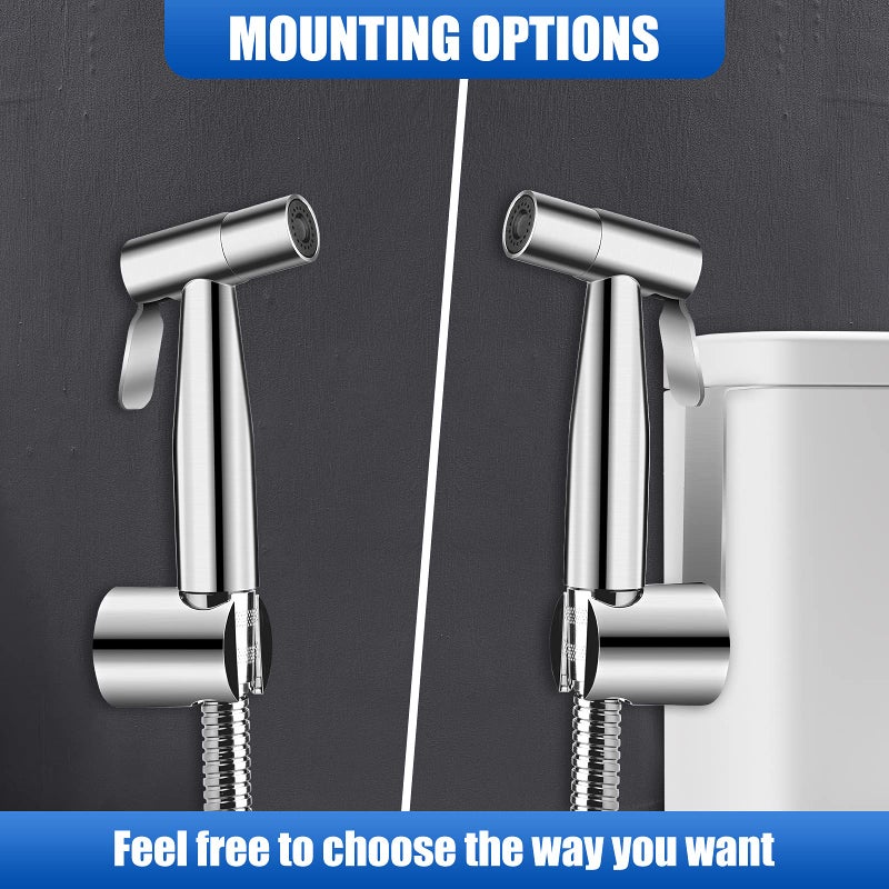 ORANGEHOME Bidet Toilet Sprayer Kit, Handheld Stainless Steel Baby Diaper Cloth Washer and Full Pressure Leakproof Pet Shower Sprayer - Image 5